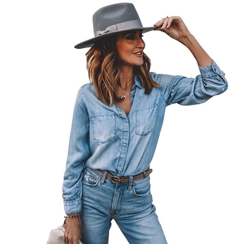 Women' Blouses & Shirts Spring Autumn Women Denim Blue Loose Oversized Womenswear Long Sleeve Clothing Button Up Down Female Tops
Women' Blouses & Shirts Spring Autumn Women Denim Blue Loose Oversized Womenswear Long Sleeve Clothing Button Up Down Female Tops