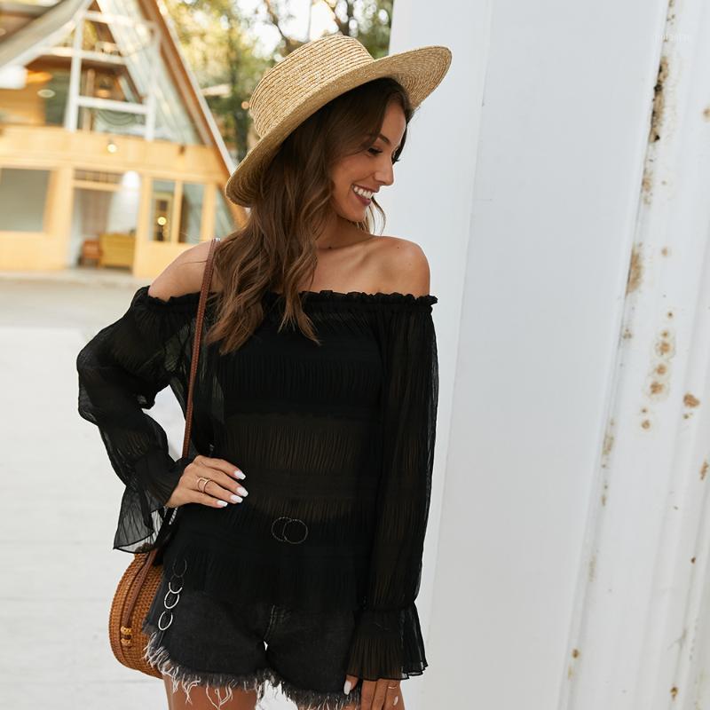 Fashion Off Shoulder Butterfly Sleeve Chiffon Shirt Slash Neck Ruffles Hollow Out Slim Tops Blouse Female Blusa Party Clubwear Women' Blous, Black
Fashion Off Shoulder Butterfly Sleeve Chiffon Shirt Slash Neck Ruffles Hollow Out Slim Tops Blouse Female Blusa Party Clubwear Women' Blous, Black
