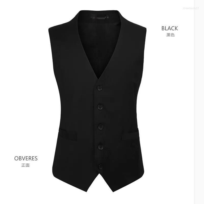 Men' Vests Suit Vest Men Clothing Korean Style Business Casual Waistcoat Chaleco Hombre Spring Autumn Plus Size Blazers Gilet Homme 7XL Str, Black 
Men' Vests Suit Vest Men Clothing Korean Style Business Casual Waistcoat Chaleco Hombre Spring Autumn Plus Size Blazers Gilet Homme 7XL Str, Black