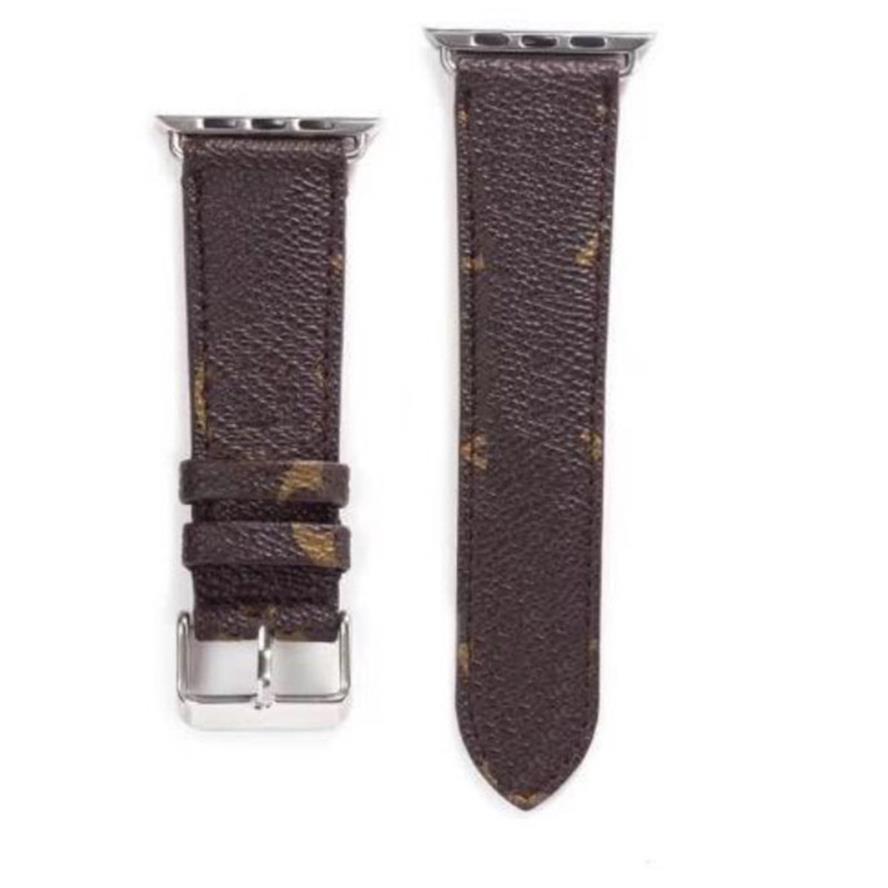 Top Fashion Leather Brown Small L Flower Designer Watchbands Straps for Smart Watch Bands 38mm 40mm 42mm 44mm Series 7 6 5 4 3 2 H251d
Top Fashion Leather Brown Small L Flower Designer Watchbands Straps for Smart Watch Bands 38mm 40mm 42mm 44mm Series 7 6 5 4 3 2 H251d