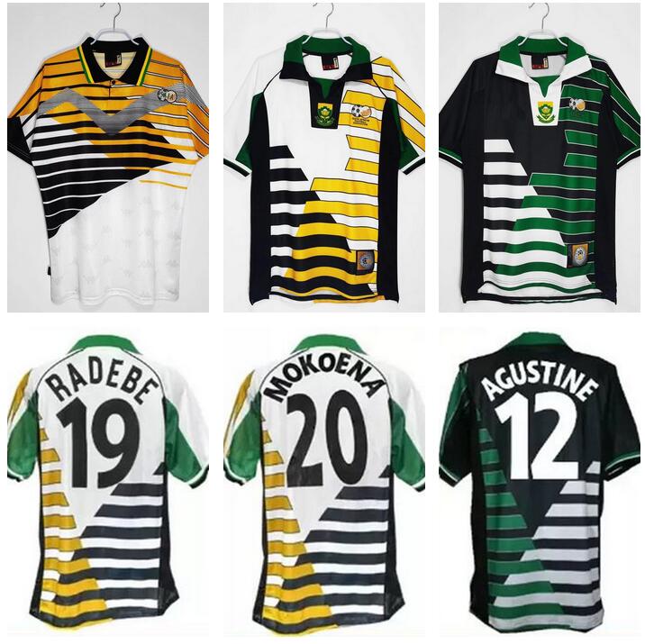 Image of Retro south 1984 1997 1998 Africa soccer jersey 98 McCarthy Bartlett Mokoena Fortune RADEBE classic vintage football shirt S-XXL