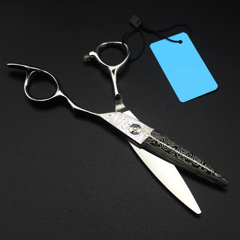 professional 6 inch Damascus steel cut hair scissors salon cutting barber makas makeup cut shears dressing 220317