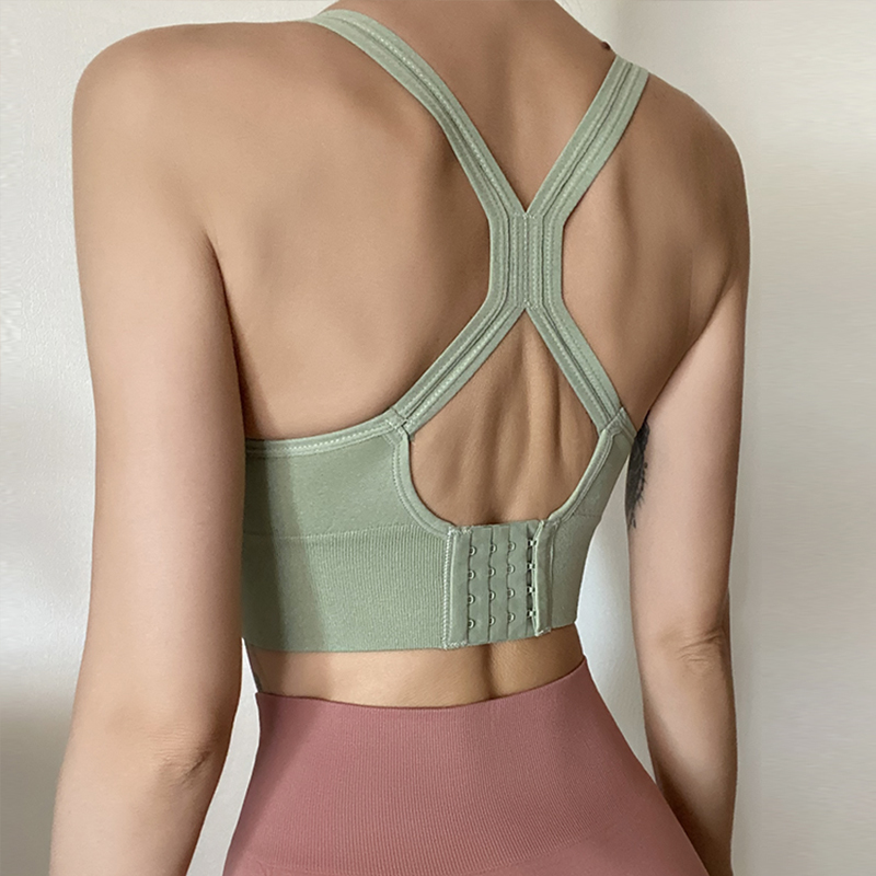 2PCS Bras for Women Underwear Sexy Sports Lingerie Seamless Cross Brassiere Tanks Tops Sleep Top Wireless Bralette Push Up Bra 220511