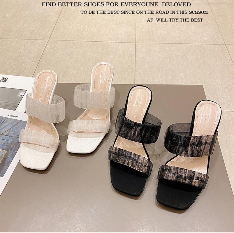 Slippers 2022 Autumn Woman Office Sexy Perspective Peep-Toes Spuare Toe High Heels Summer Sandals Botas Mujer, Black
Slippers 2022 Autumn Woman Office Sexy Perspective Peep-Toes Spuare Toe High Heels Summer Sandals Botas Mujer, Black