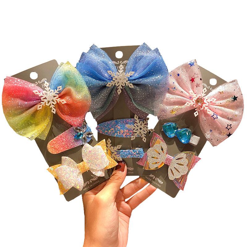 Hair Accessories 3pcs Kids Bow Snowflakes Colored Clips Girls Cute Sweet Hairpins Christmas Snowflake Crystal, 03
Hair Accessories 3pcs Kids Bow Snowflakes Colored Clips Girls Cute Sweet Hairpins Christmas Snowflake Crystal, 03