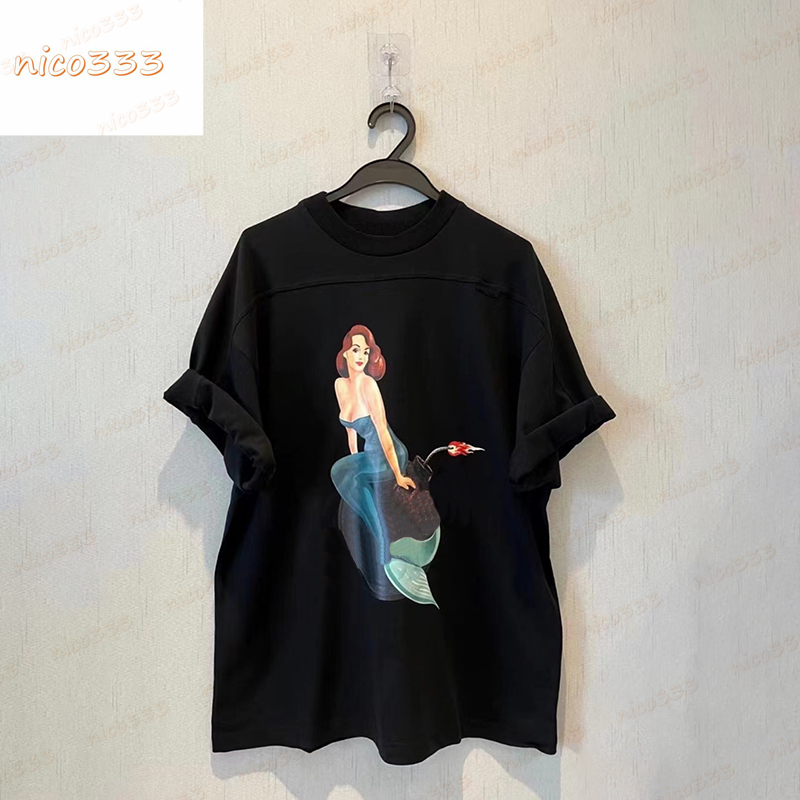 22ss newest tee mermaid bomb back letters loose round neck hundred black cotton 200g men and women short sleeve, #17
22ss newest tee mermaid bomb back letters loose round neck hundred black cotton 200g men and women short sleeve, #17