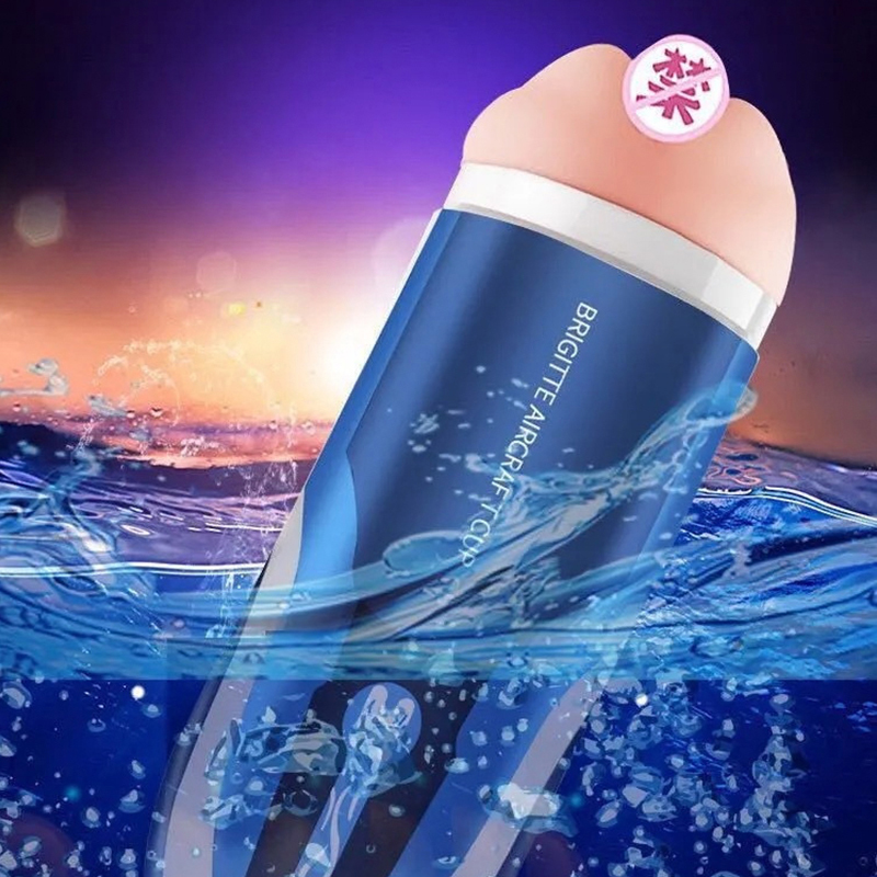 360 Degree Heating Male Masturbator Cup Real Vagina Vibrator Glans Stimulator Sucking Oral sexy Airplane Toys For Men