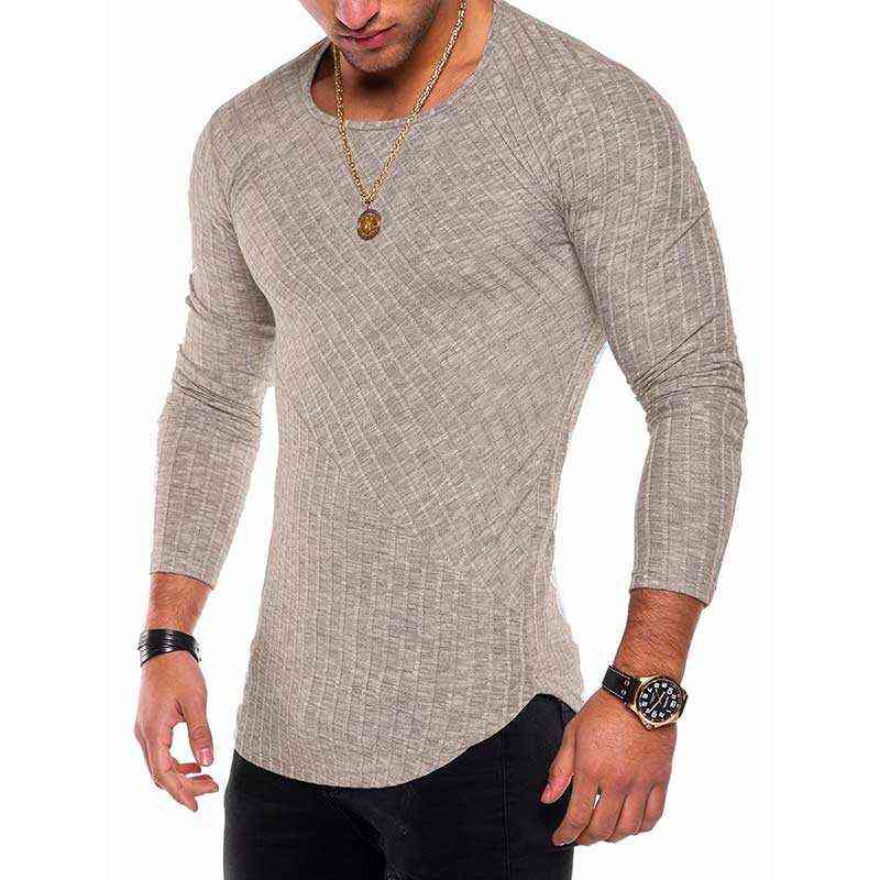 Spring New Slim Fit T Shirt Men Tops Tees Casual Male TShirt Long Sleeves Solid Color Muscle Man tshirt Men Fitness MY060 L220624