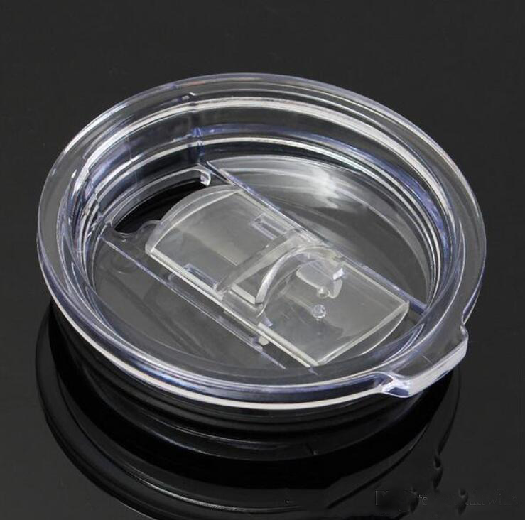 Transparent Plastic Cups Sliding Switch Cover Drinkware Lid for 20 30 oz Cars Beer gs Splash Spill Proof LXL1183-1 Free shipping