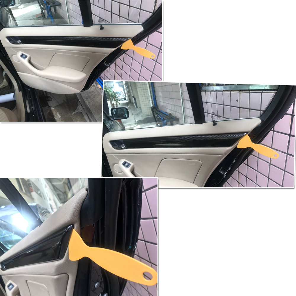 For BMW 3 Series E46 4 Door 1998-2004 Interior Central Control Panel Door Handle Carbon Fiber Stickers Decals Car styling Accessorie