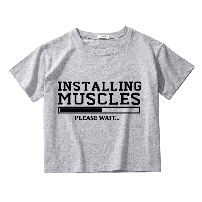 INSTALLING MUSCLES funny summer crop top women cotton short t shirt 100%cotton tops sexy korean clothing 220321, B423swt grey
INSTALLING MUSCLES funny summer crop top women cotton short t shirt 100%cotton tops sexy korean clothing 220321, B423swt grey
