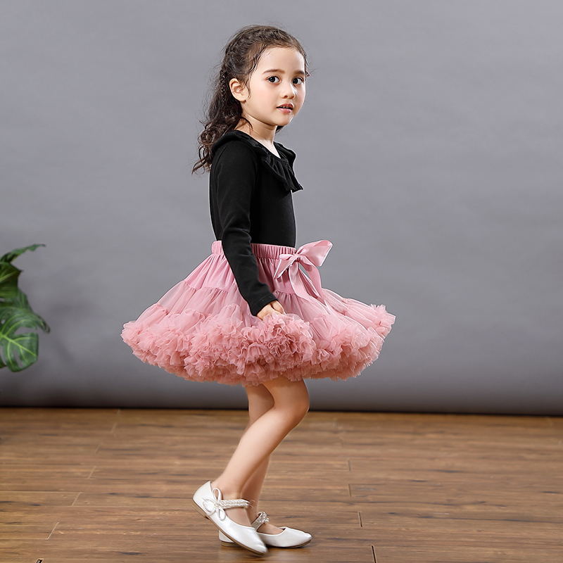 INS Baby Girls Tutu Skirt Ballerina Pettiskirt Fluffy Children Ballet Skirts For Party Dance Princess Girl Tulle clothes