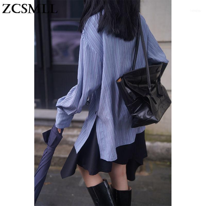 Women' Blouses & Shirts ZCSMLL Striped Shirt Turn-down Collar Korean Style Loose Tops Lazy Trend Long-sleeved Women 2022 Spring And Summer, Blue
Women' Blouses & Shirts ZCSMLL Striped Shirt Turn-down Collar Korean Style Loose Tops Lazy Trend Long-sleeved Women 2022 Spring And Summer, Blue