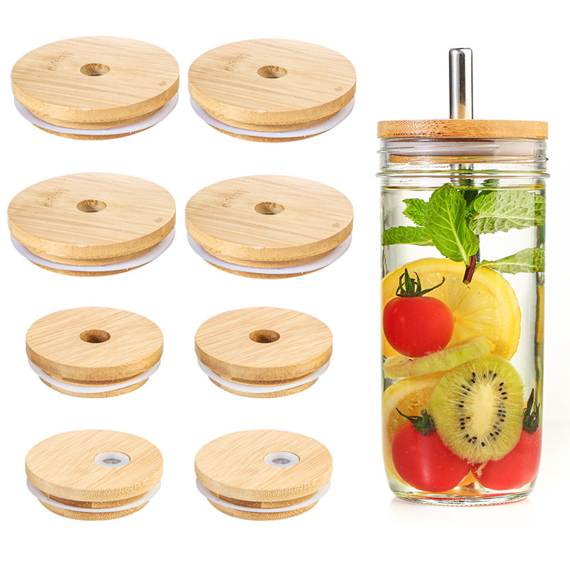 70mm/86mm Wide Mouth Bamboo Jar Lids Reusable Drinking Jars Lid Leak Proof Sealing Coffee Tea Cup Mug Cap
70mm/86mm Wide Mouth Bamboo Jar Lids Reusable Drinking Jars Lid Leak Proof Sealing Coffee Tea Cup Mug Cap