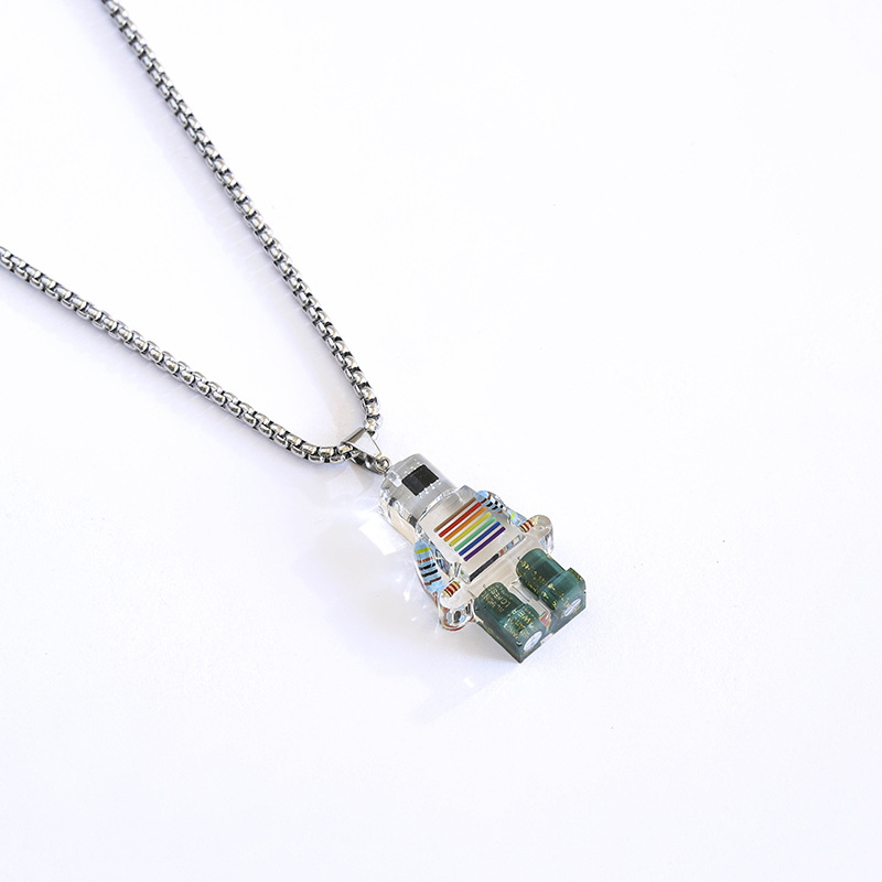 Pendant Necklaces Trendy Robot Necklace Men's Hip Hop Jewelry Stainless Steel Chain Kpop Women
Pendant Necklaces Trendy Robot Necklace Men's Hip Hop Jewelry Stainless Steel Chain Kpop Women