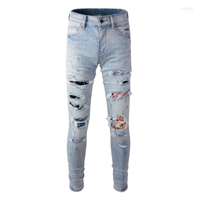 Men's Jeans High Street Fashion Men Retro Light Blue Elastic Slim Fit Ripped Patched Designer Destroyed Hip Hop Denim Pants Bert22
Men's Jeans High Street Fashion Men Retro Light Blue Elastic Slim Fit Ripped Patched Designer Destroyed Hip Hop Denim Pants Bert22
