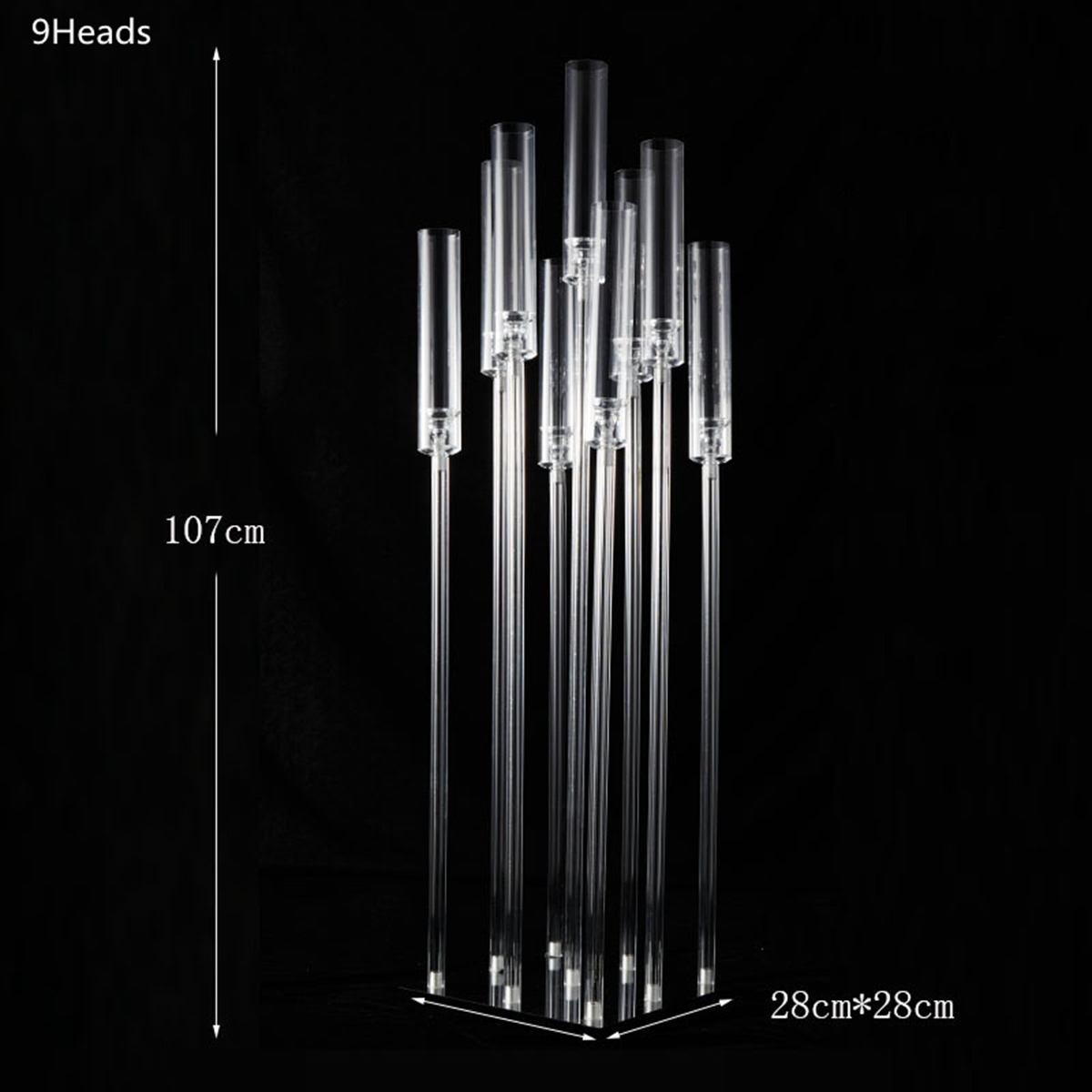 decoration Acrylic Candelabra 6 7 8 9 10 Heads Candle Holders Wedding Candlesticks Flower Stand Holder Candelabrum For Center Table imake738 XJ260305