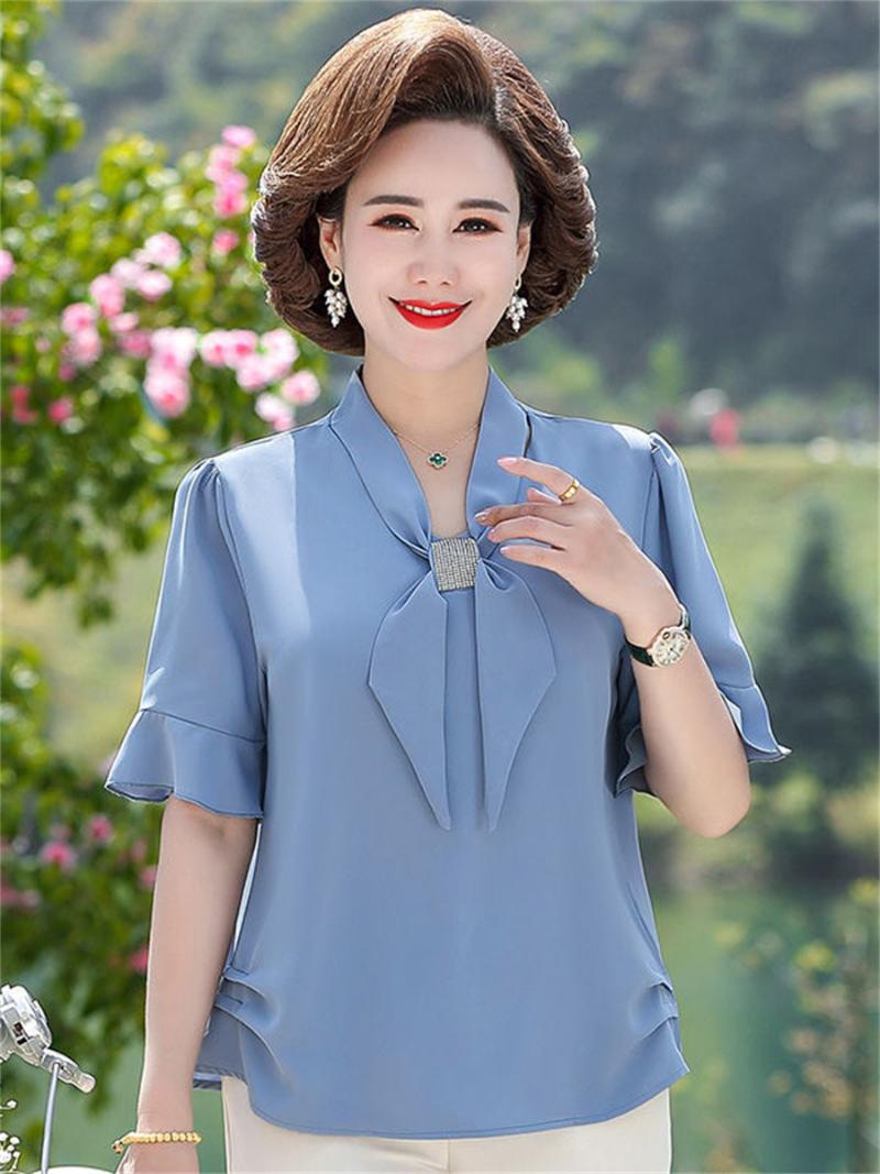 Women's Blouses & Shirts Women Spring Summer Lady Fashion Casual Short Sleeve Bow Tie Collar Solid Color Blusas Tops2395Women's, Green
Women's Blouses & Shirts Women Spring Summer Lady Fashion Casual Short Sleeve Bow Tie Collar Solid Color Blusas Tops2395Women's, Green