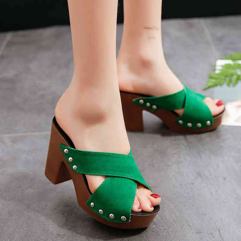 Sandals Slippers Women 2022 New Square High Heel Platform Flock Casual Rivet Pumps Peep Toe Female Elegant Ladies Shoes 220323, Orange
Sandals Slippers Women 2022 New Square High Heel Platform Flock Casual Rivet Pumps Peep Toe Female Elegant Ladies Shoes 220323, Orange