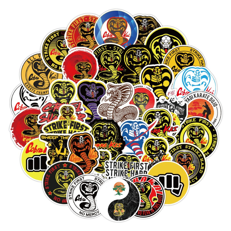 50Pcs/Lot Cobra Kai sticker Graffiti Kids Toy Skateboard car Motorcycle Bicycle Sticker Decals Wholesale