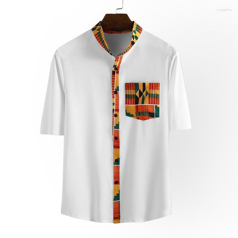 Men's Casual Shirts Summer Men Hawaiian Short Sleeve Side Printed Top Button Down Shirt Solid Stand Collar Tee Streetwear 2022Men's, White
Men's Casual Shirts Summer Men Hawaiian Short Sleeve Side Printed Top Button Down Shirt Solid Stand Collar Tee Streetwear 2022Men's, White