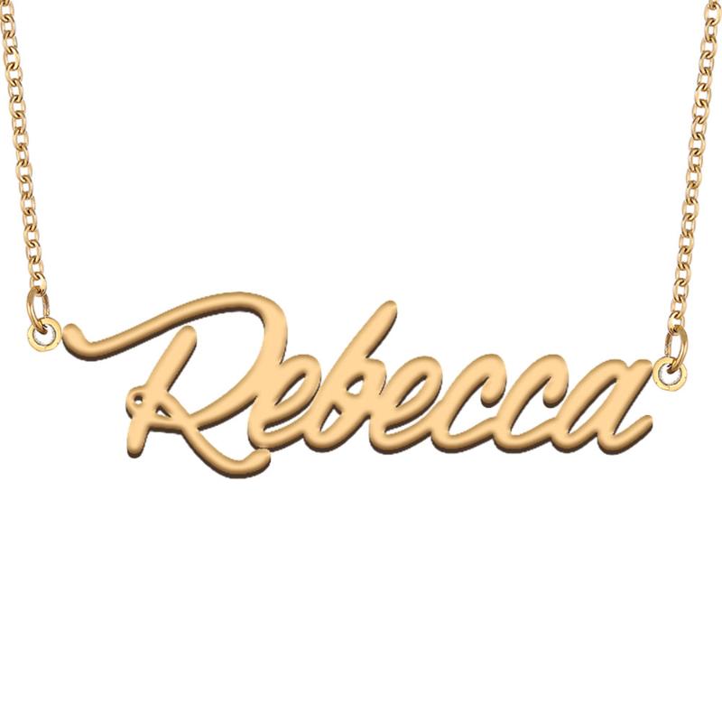 Pendant Necklaces Rebecca Name Necklace For Women Stainless Steel Jewelry 18k Gold Plated Nameplate Femme Mother Girlfriend Gift
Pendant Necklaces Rebecca Name Necklace For Women Stainless Steel Jewelry 18k Gold Plated Nameplate Femme Mother Girlfriend Gift