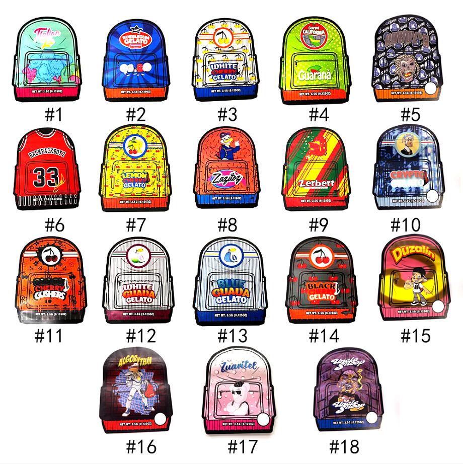 Empty irregular shaped mylar bags resealable zipper custom printed backpack boyz Italian Ice Peanut Butter Breath Duzalin BLACN CHERRY GUSHERS BLUE GUAUA GELATO
Empty irregular shaped mylar bags resealable zipper custom printed backpack boyz Italian Ice Peanut Butter Breath Duzalin BLACN CHERRY GUSHERS BLUE GUAUA GELATO