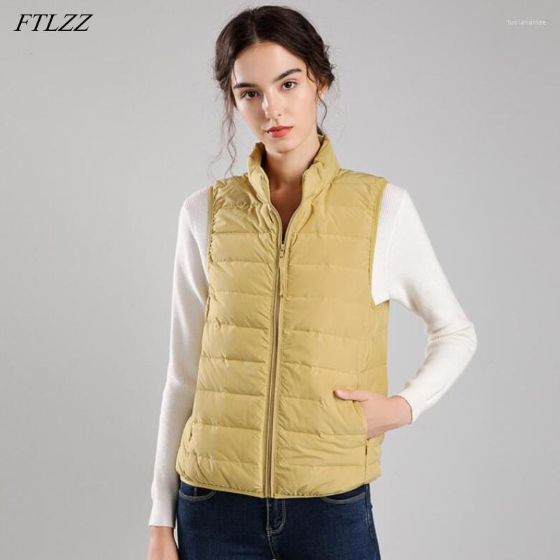Women's Down & Parkas FTLZZ Winter Women Ultra Light Vest Jacket Stand Collar White Duck Slim Thin Short Coat Plus Size 3XL Waistcoat Luci22, Green
Women's Down & Parkas FTLZZ Winter Women Ultra Light Vest Jacket Stand Collar White Duck Slim Thin Short Coat Plus Size 3XL Waistcoat Luci22, Green