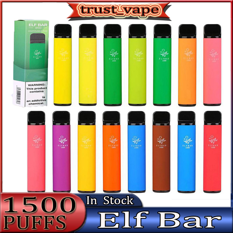 Elf Bar 1500 Puffs E Cigarette Disposable Vape Pod Device 850mAh Battey 6ml Pods vaporizer
Elf Bar 1500 Puffs E Cigarette Disposable Vape Pod Device 850mAh Battey 6ml Pods vaporizer