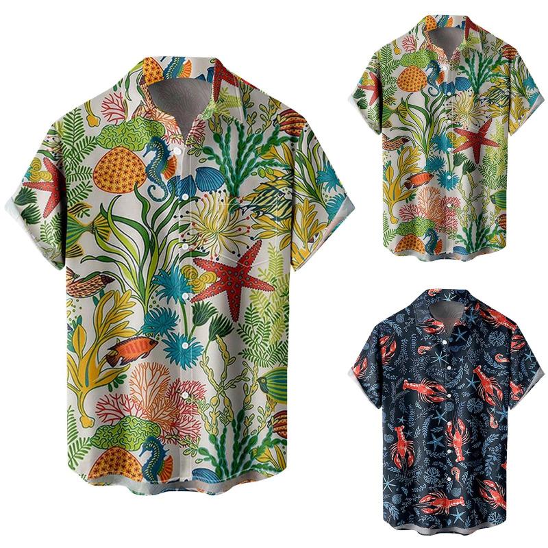 Men's Casual Shirts Beach Print Summer Men Button Vintage Hawaiian Shirt Turn-Down Collar Short Sleeve Male Blouses Camisas De HombreMen's, Green
Men's Casual Shirts Beach Print Summer Men Button Vintage Hawaiian Shirt Turn-Down Collar Short Sleeve Male Blouses Camisas De HombreMen's, Green