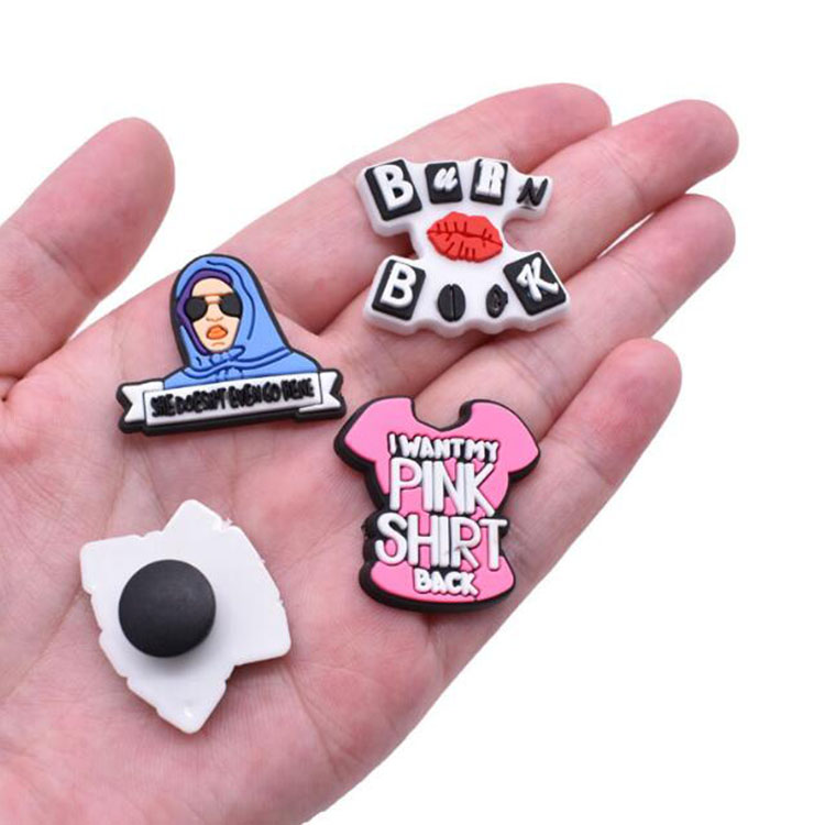 new arrived cartoon pink girl shoe accessories clog charm bracelet wristband decoration button