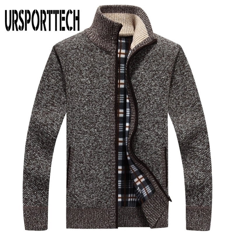URSPORTTECH Cardigan Sweater Men Coat Casual Stand Collar Male Jacket Coats Fashion Men Knitted Sweater Plus Size -3XL 201202, Coffee
URSPORTTECH Cardigan Sweater Men Coat Casual Stand Collar Male Jacket Coats Fashion Men Knitted Sweater Plus Size -3XL 201202, Coffee