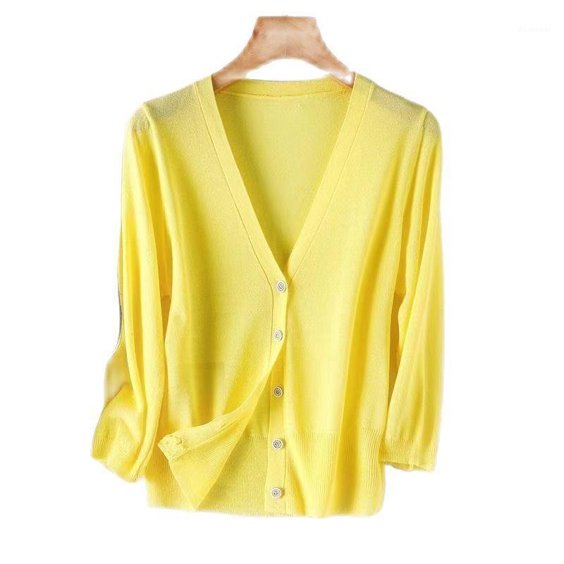 Women' Knits & Tees Summer Short Shawl Jacket Ice Silk Knitted Air-conditioning Shirt Women Thin Sunscreen Cardigan P3 1179
Women' Knits & Tees Summer Short Shawl Jacket Ice Silk Knitted Air-conditioning Shirt Women Thin Sunscreen Cardigan P3 1179