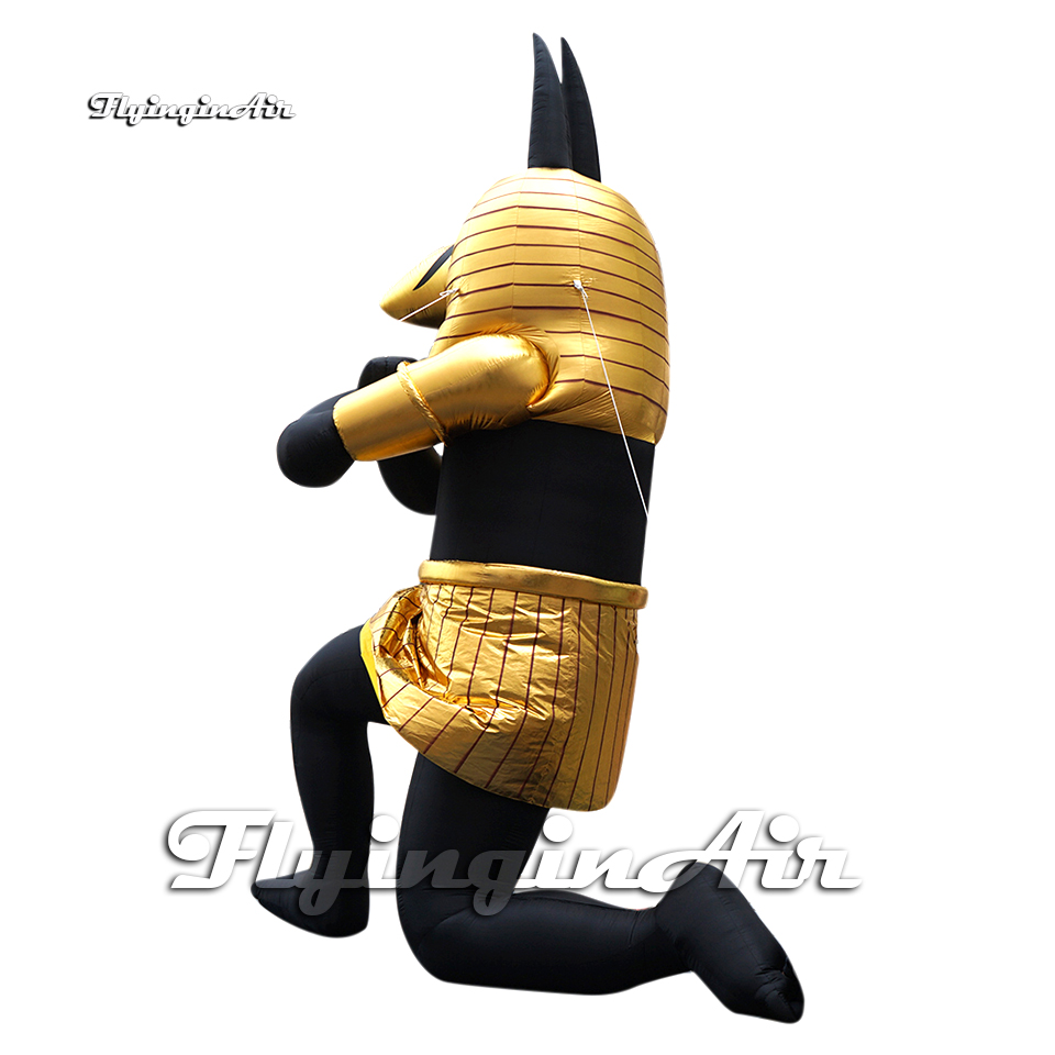 Outdoor Inflatable Anubis Ancient Egypt Mythology Character Model Air Blow Up Monster Tomb Protector For Halloween Decoration