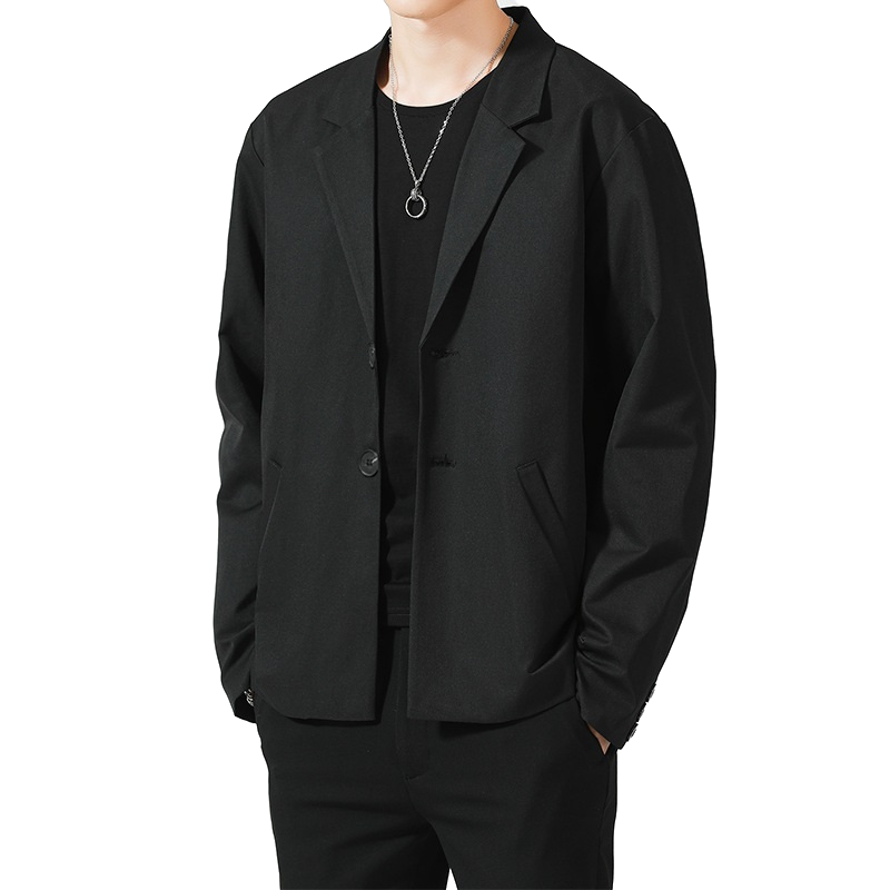 Men' Suits & Blazers Spring Autumn Men' Black Suit Loose Jacket Solid Color Japanese Casual Fashion Party Streetwear 
Men' Suits & Blazers Spring Autumn Men' Black Suit Loose Jacket Solid Color Japanese Casual Fashion Party Streetwear