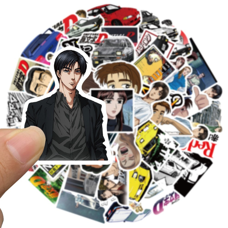 50Pcs/Lot Initial D sticker Fujiwara Takumi AE86 Graffiti Kids Toy Skateboard Phone Laptop Luggage Sticker Decals