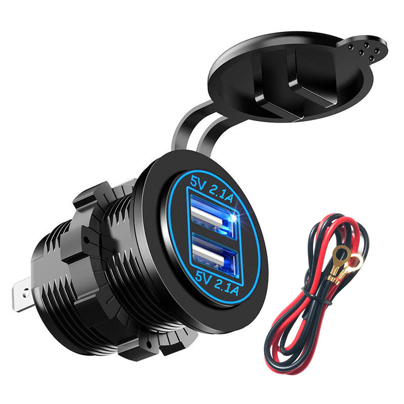 4.2A Dual USB Charger Socket Power Outlet Adapter 5V Waterproof Dual USB Ports Fast Charge for Smartphone Car Boat Marine D5
4.2A Dual USB Charger Socket Power Outlet Adapter 5V Waterproof Dual USB Ports Fast Charge for Smartphone Car Boat Marine D5