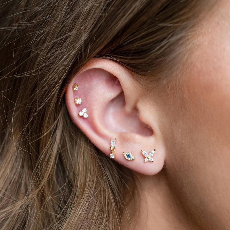 Stud Sterling Silver Mini Delicate Women Charm Jewelry With Clear Cz Opal Star Round Screw Back Multi Piercing EarringsStud
Stud Sterling Silver Mini Delicate Women Charm Jewelry With Clear Cz Opal Star Round Screw Back Multi Piercing EarringsStud