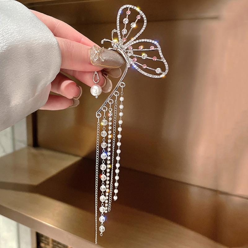 Clip-on & Screw Back Piece Fashion Crystal Butterfly Clip On Earring Pearl Beads Ear Cuff Long Tassels Hollow Earrings For Women Jewelry Gif
Clip-on & Screw Back Piece Fashion Crystal Butterfly Clip On Earring Pearl Beads Ear Cuff Long Tassels Hollow Earrings For Women Jewelry Gif