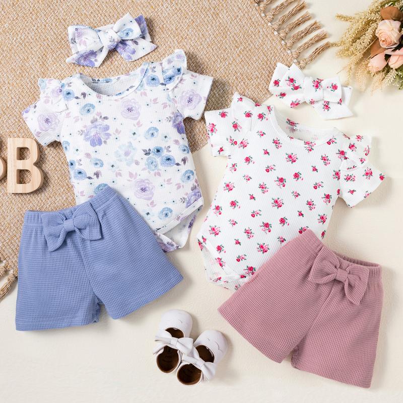 Clothing Sets Baby Girls Clothes Set Short Sleeve Floral Printed Bodysuit Tops Solid Color Shorts Headdress Toddler Summer 2022Clothing, Blue
Clothing Sets Baby Girls Clothes Set Short Sleeve Floral Printed Bodysuit Tops Solid Color Shorts Headdress Toddler Summer 2022Clothing, Blue