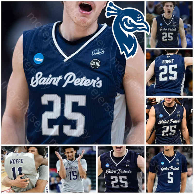 St. Peter's Peters Peacocks Basketball Jersey NCAA College Daryl Banks III KC Ndefo Doug Edert Matthew Lee Fousseyni Hassan Drame Murray, Navy
St. Peter's Peters Peacocks Basketball Jersey NCAA College Daryl Banks III KC Ndefo Doug Edert Matthew Lee Fousseyni Hassan Drame Murray, Navy
