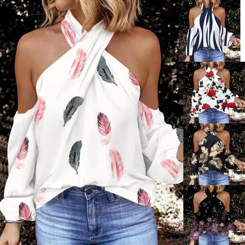 Women' Blouses & Shirts Floral Printed Backless Women Halter Off Shoulder Casual Loose Sexy Summer Long Sleeve TopWomen, Blue
Women' Blouses & Shirts Floral Printed Backless Women Halter Off Shoulder Casual Loose Sexy Summer Long Sleeve TopWomen, Blue