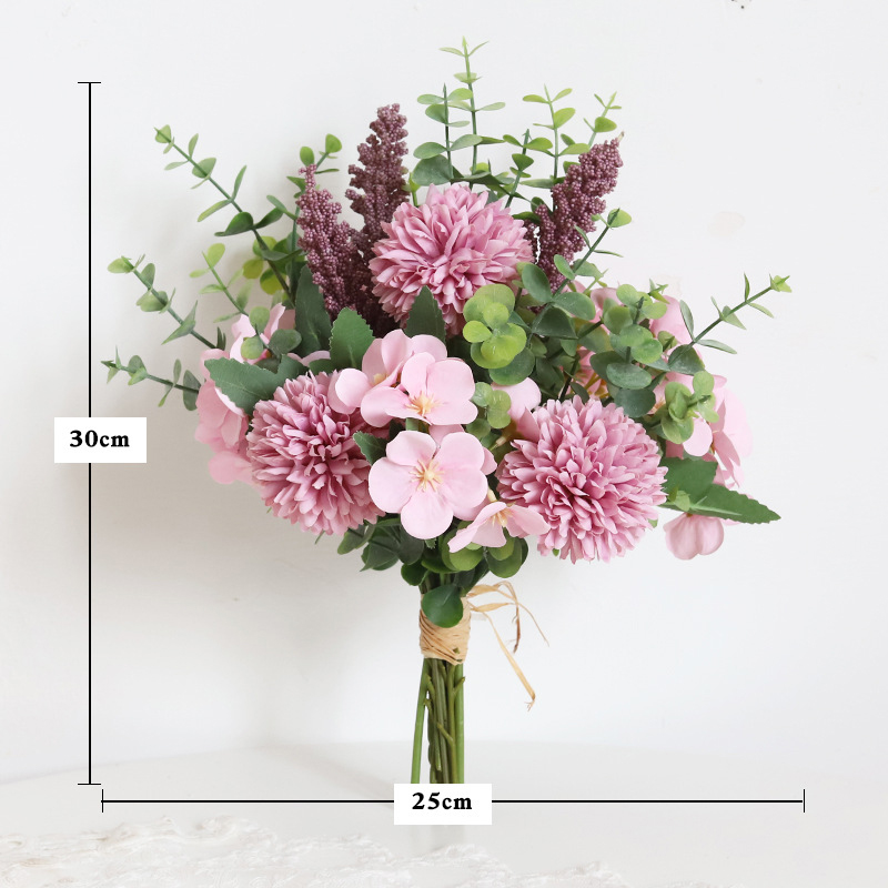 Anti-real flower forest Eucalyptus hand-held flower simulation bride wedding home desktop props decorative