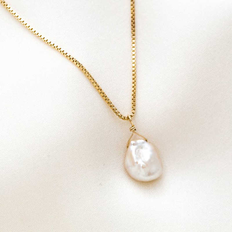 Natural Baroque Pearl Necklace Handmade Gold Filled Choker Pendants Femme Kolye Collares Boho For Women 210616
Natural Baroque Pearl Necklace Handmade Gold Filled Choker Pendants Femme Kolye Collares Boho For Women 210616