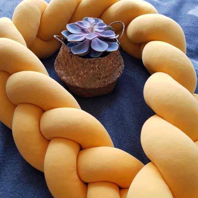 3M Baby Bed Bumper Braid Knot Pillow Cushion Bumper for Infant Crib Protector Cot Bumper Tour De Lit Bebe Tresse Room Decor AA220326
