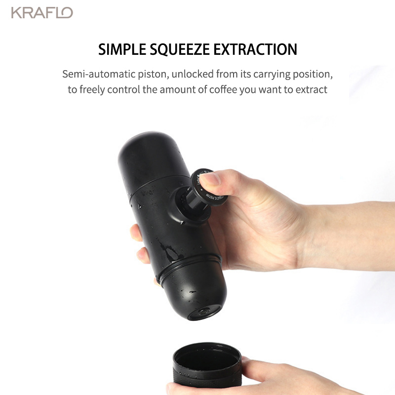 Factory direct sales coffee pot portable hand pressed coffee maker KRAFLO home Italian co-ffee machine