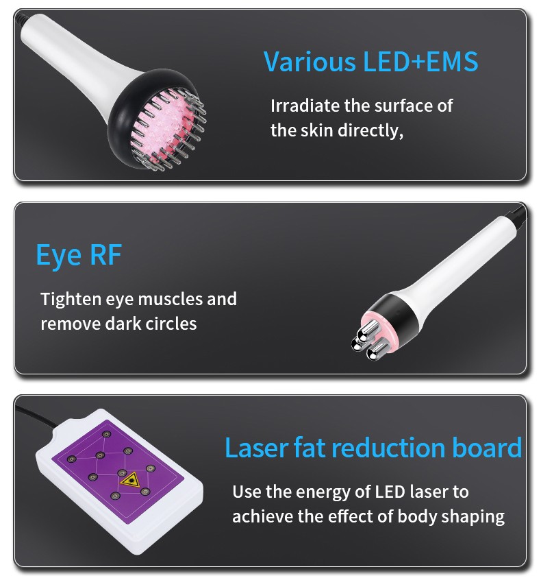 RF 80k Laser Lipo Cavitation Slimming Machine Face Massager 6 In 1 EMS Radio Frequency Skin Tightening Red Light Therapy Full Body