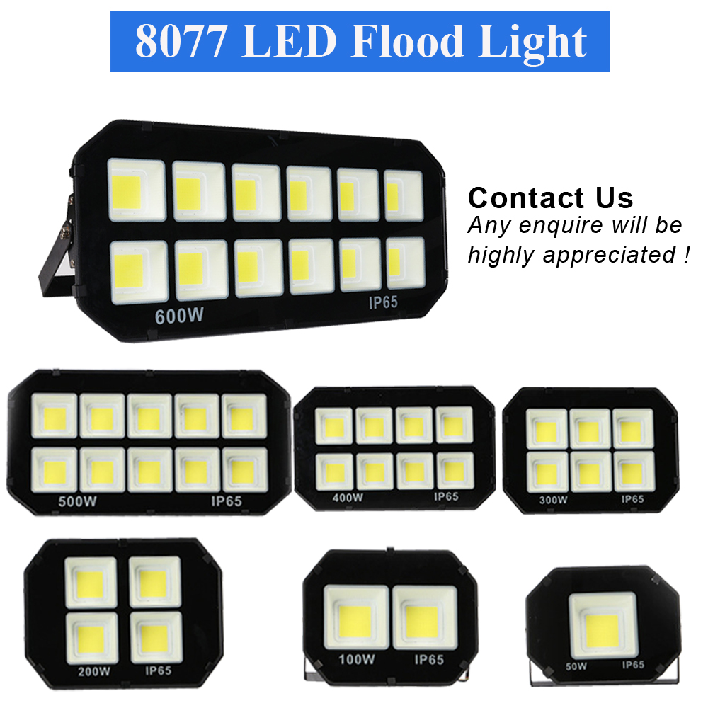 LED Flood Lights 600W Outdoor 500W Reflectors 400W 300W 200W IP66 Waterproof Exterieur COB Floodlight for Garden, Backyard, Garage, Playground USA STO