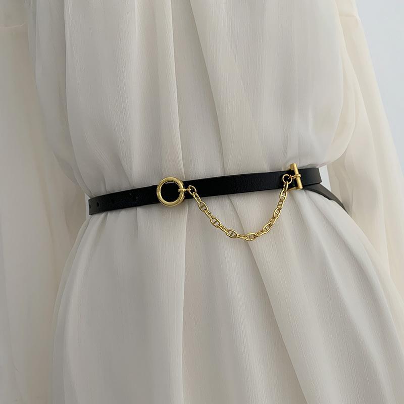 Belts Ladies Fine Decorate Dresses Small Round Buckles Chain Two Layers Of Cowhide Designer Belt For Women, White
Belts Ladies Fine Decorate Dresses Small Round Buckles Chain Two Layers Of Cowhide Designer Belt For Women, White