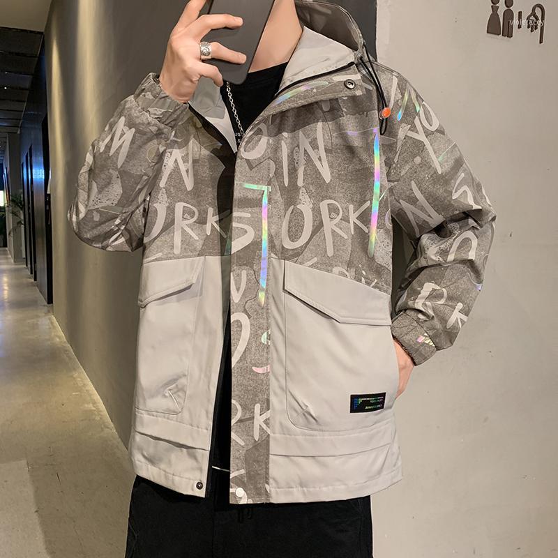 Men's Trench Coats Spring And Autumn Reflective Jacket With Hoody Letter Printing Gothic Cardigan Men Jackets Cyber Punk Windbreaker Viol22, Black
Men's Trench Coats Spring And Autumn Reflective Jacket With Hoody Letter Printing Gothic Cardigan Men Jackets Cyber Punk Windbreaker Viol22, Black